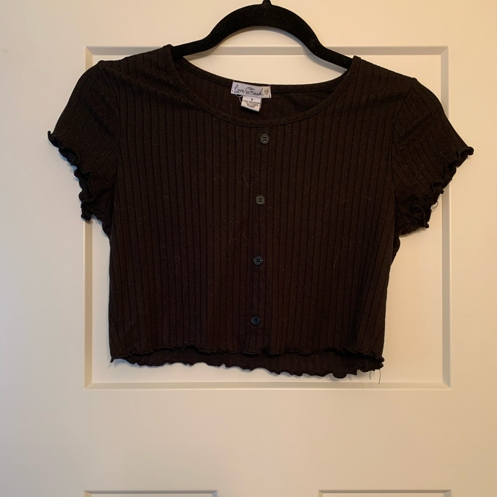 Black crop top